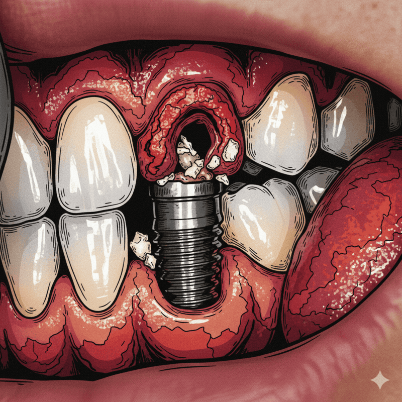 rigetto di impianto dentale